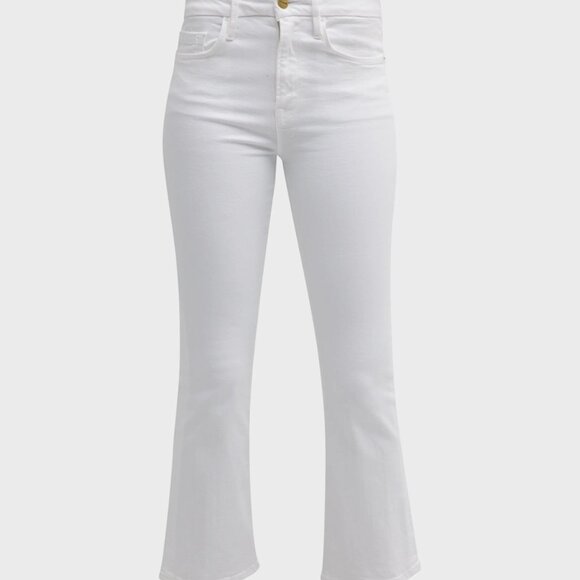 NEW - FRAME Le Crop Mini Boot - White  Size 25 - Picture 1 of 14